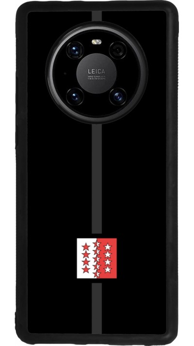 Huawei Mate 40 Pro Case Hülle - Silikon schwarz Kanton VS schwarz