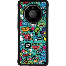 Coque Huawei Mate 40 Pro - Silicone rigide noir Cartoons old school