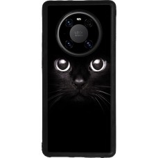 Coque Huawei Mate 40 Pro - Silicone rigide noir Cat eyes