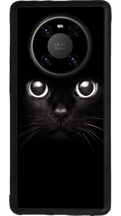 Coque Huawei Mate 40 Pro - Silicone rigide noir Cat eyes