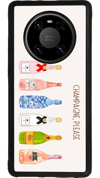 Coque Huawei Mate 40 Pro - Silicone rigide noir Champagne Please