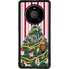 Coque Huawei Mate 40 Pro - Silicone rigide noir Christmas 25 Happy Holiday