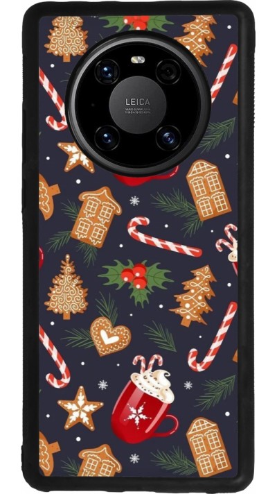 Coque Huawei Mate 40 Pro - Silicone rigide noir Christmas 25 Pattern Gingerbread House