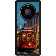 Coque Huawei Mate 40 Pro - Silicone rigide noir Christmas 25 Xmas Train