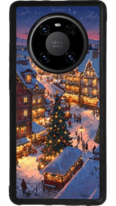Coque Huawei Mate 40 Pro - Silicone rigide noir Christmas 25 Xmas Village