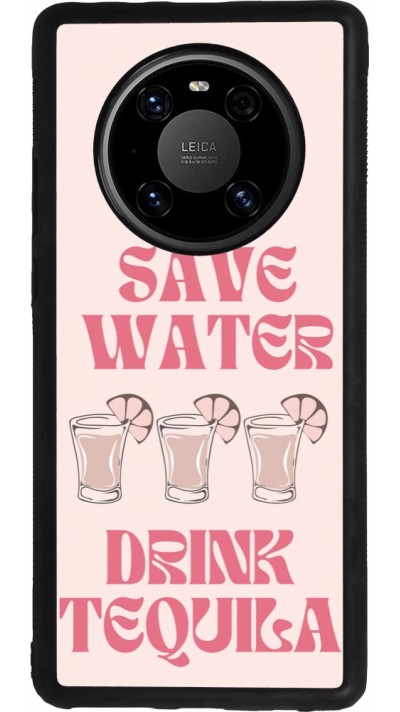 Coque Huawei Mate 40 Pro - Silicone rigide noir Cocktail Save Water Drink Tequila
