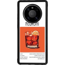 Coque Huawei Mate 40 Pro - Silicone rigide noir Cocktail recette Negroni