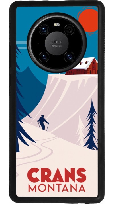 Coque Huawei Mate 40 Pro - Silicone rigide noir Crans-Montana Cabane