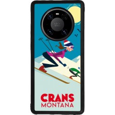 Coque Huawei Mate 40 Pro - Silicone rigide noir Crans-Montana Ski Downhill