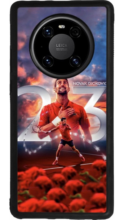 Coque Huawei Mate 40 Pro - Silicone rigide noir Djokovic 23 Grand Slam