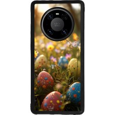 Coque Huawei Mate 40 Pro - Silicone rigide noir Easter 2026 Decorated eggs