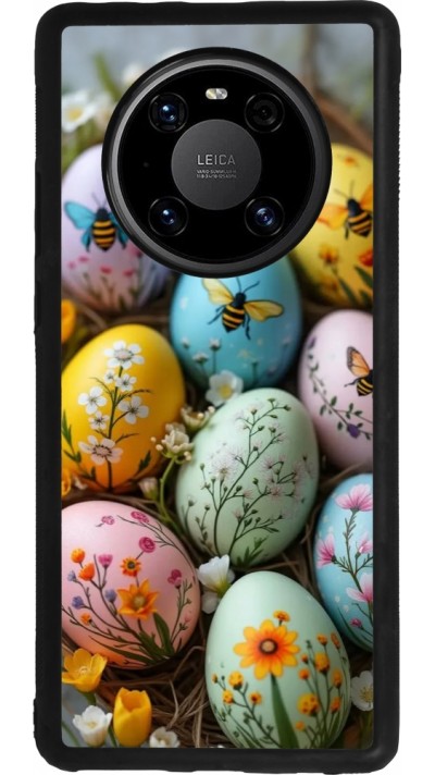 Coque Huawei Mate 40 Pro - Silicone rigide noir Easter 2026 Eggs with bees