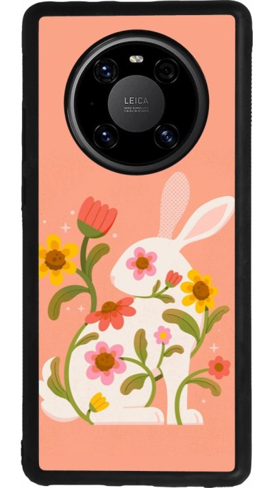 Coque Huawei Mate 40 Pro - Silicone rigide noir Easter 2026 Rabbit collage