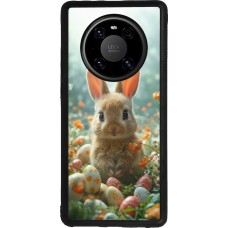 Coque Huawei Mate 40 Pro - Silicone rigide noir Easter 2026 Rabbit in the garden