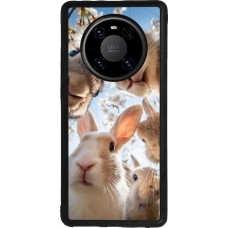 Coque Huawei Mate 40 Pro - Silicone rigide noir Easter 2026 Rabbits