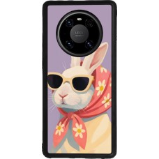 Huawei Mate 40 Pro Case Hülle - Silikon schwarz Easter 2026 Rabbit with scarf