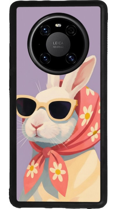 Coque Huawei Mate 40 Pro - Silicone rigide noir Easter 2026 Rabbit with scarf