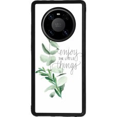 Coque Huawei Mate 40 Pro - Silicone rigide noir Enjoy the little things