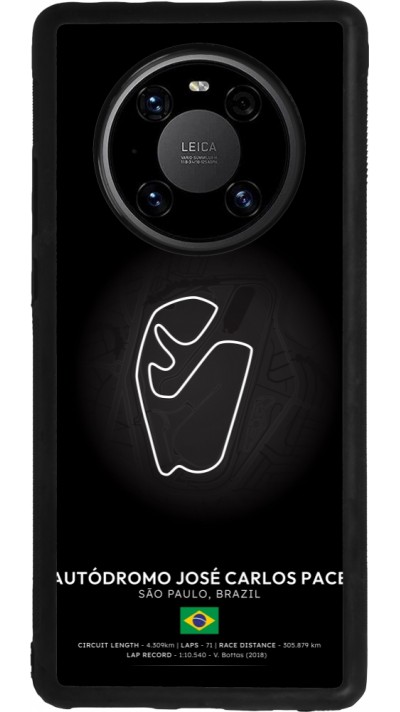 Huawei Mate 40 Pro Case Hülle - Silikon schwarz F1 Track 2025 Brazil