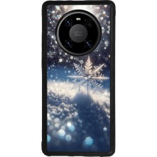 Coque Huawei Mate 40 Pro - Silicone rigide noir Flocon Solaire Éclat