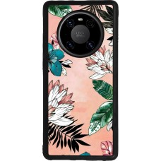 Coque Huawei Mate 40 Pro - Silicone rigide noir Flowers Artprint