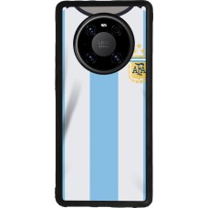 Coque Huawei Mate 40 Pro - Silicone rigide noir Maillot de football Argentine 2022 personnalisable