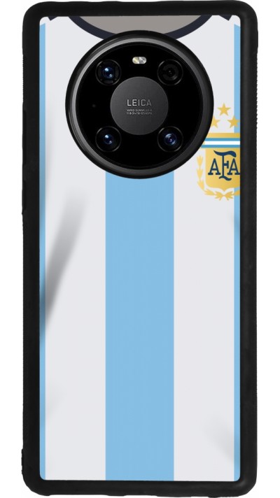 Coque Huawei Mate 40 Pro - Silicone rigide noir Maillot de football Argentine 2022 personnalisable