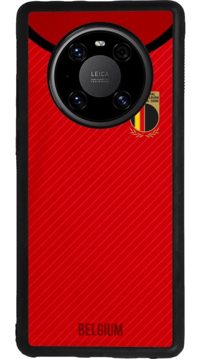 Coque Huawei Mate 40 Pro - Silicone rigide noir Maillot de football Belgique 2022 personnalisable