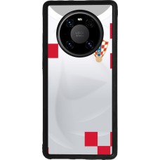 Huawei Mate 40 Pro Case Hülle - Silikon schwarz Kroatien 2022 personalisierbares Fussballtrikot