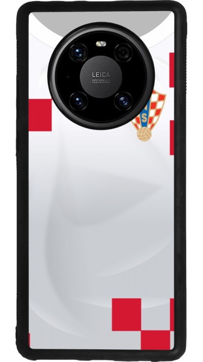 Huawei Mate 40 Pro Case Hülle - Silikon schwarz Kroatien 2022 personalisierbares Fussballtrikot