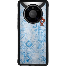 Coque Huawei Mate 40 Pro - Silicone rigide noir Maillot de football Portugal Extérieur personnalisable