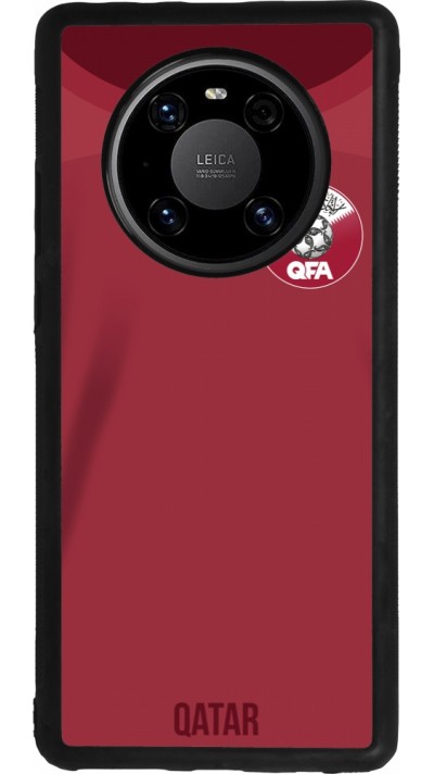 Huawei Mate 40 Pro Case Hülle - Silikon schwarz Katar 2022 personalisierbares Fussballtrikot