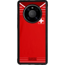Coque Huawei Mate 40 Pro - Silicone rigide noir Football shirt Switzerland 2022