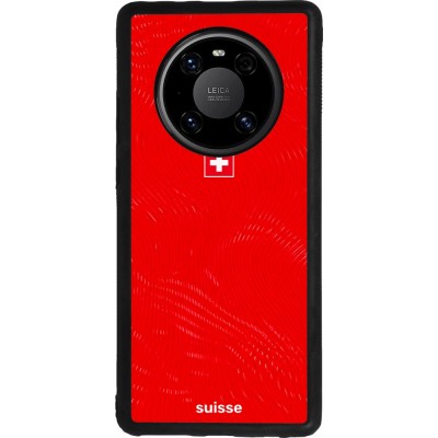 Coque Huawei Mate 40 Pro - Silicone rigide noir Maillot de football Suisse 2026 personnalisable