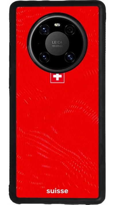 Coque Huawei Mate 40 Pro - Silicone rigide noir Maillot de football Suisse 2026 personnalisable
