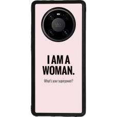 Coque Huawei Mate 40 Pro - Silicone rigide noir I am a woman