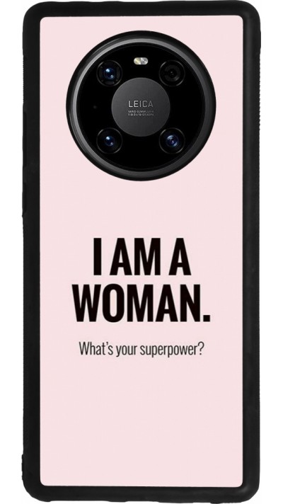 Coque Huawei Mate 40 Pro - Silicone rigide noir I am a woman