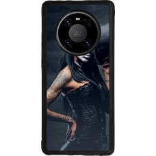 Coque Huawei Mate 40 Pro - Silicone rigide noir Halloween 22 Tattooed Girl