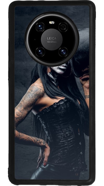 Coque Huawei Mate 40 Pro - Silicone rigide noir Halloween 22 Tattooed Girl