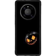 Coque Huawei Mate 40 Pro - Silicone rigide noir Halloween 2023 discreet pumpkin