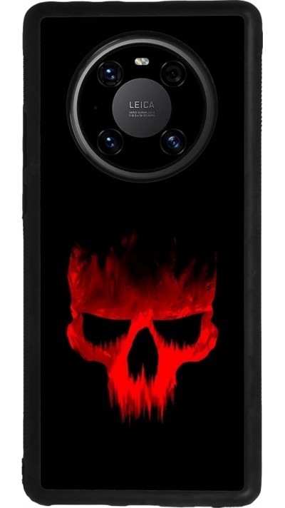 Coque Huawei Mate 40 Pro - Silicone rigide noir Halloween 2023 scary skull