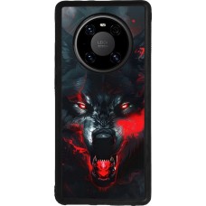 Huawei Mate 40 Pro Case Hülle - Silikon schwarz Halloween 2024 mad werewolf