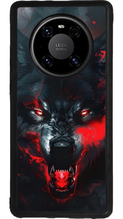 Coque Huawei Mate 40 Pro - Silicone rigide noir Halloween 2024 mad werewolf