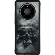 Huawei Mate 40 Pro Case Hülle - Silikon schwarz Halloween 2024 smoky skull