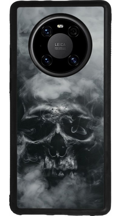 Coque Huawei Mate 40 Pro - Silicone rigide noir Halloween 2024 smoky skull