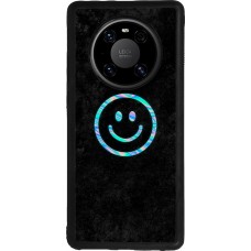 Huawei Mate 40 Pro Case Hülle - Silikon schwarz Happy smiley irisirt