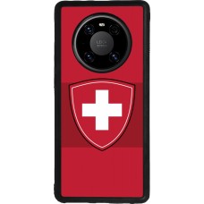 Coque Huawei Mate 40 Pro - Silicone rigide noir Hockey World Championship Ecusson Suisse