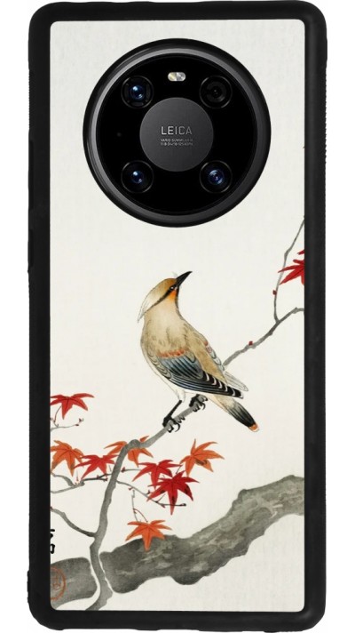 Coque Huawei Mate 40 Pro - Silicone rigide noir Japanese Bird