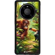 Coque Huawei Mate 40 Pro - Silicone rigide noir Jungle Tropicale Tayrona