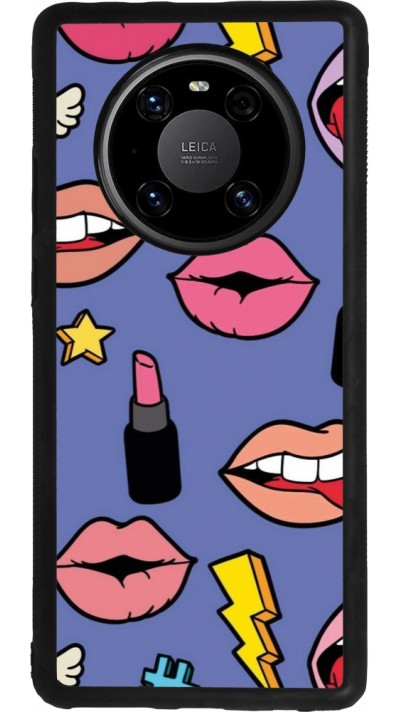 Huawei Mate 40 Pro Case Hülle - Silikon schwarz Lips and lipgloss